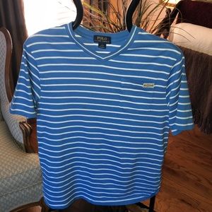 Polo by Ralph Lauren blue/white striped tee